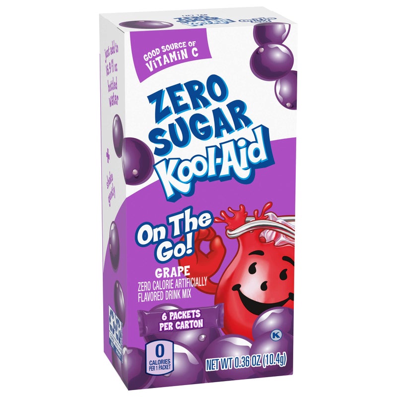 Kool-Aid Sugar-Free Grape On-The-Go Powdered Drink Mix 6 Count (Pack of 1) - Image 5